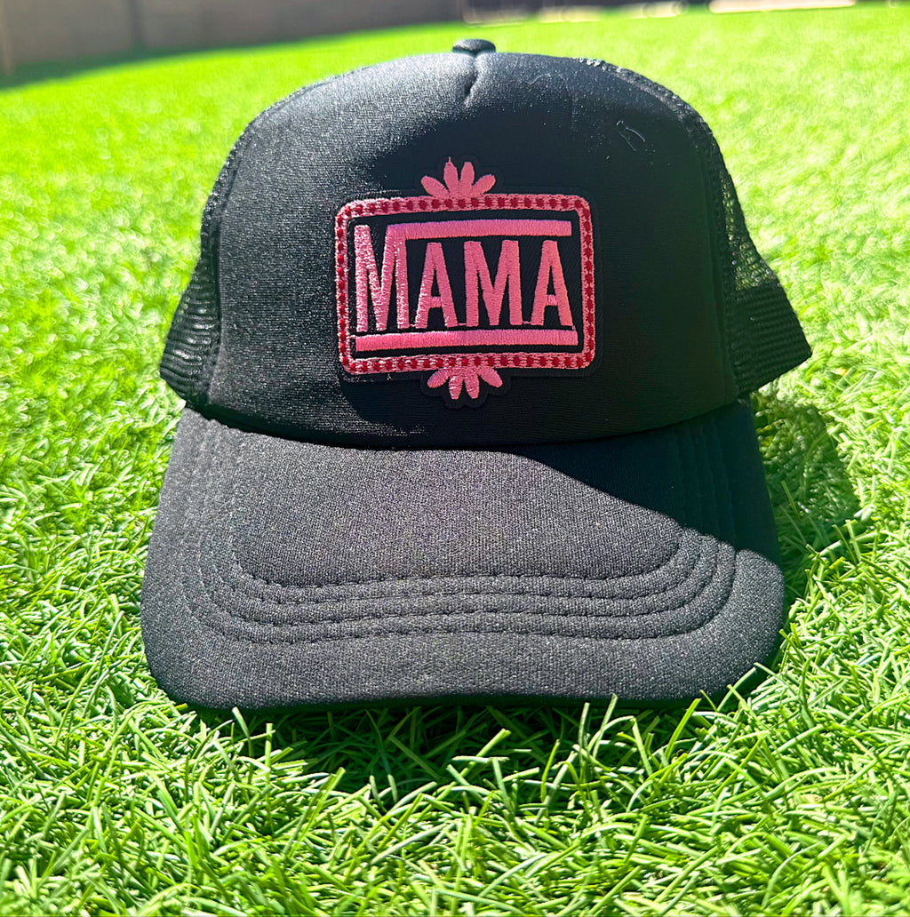 "MAMA" patch trucker hat