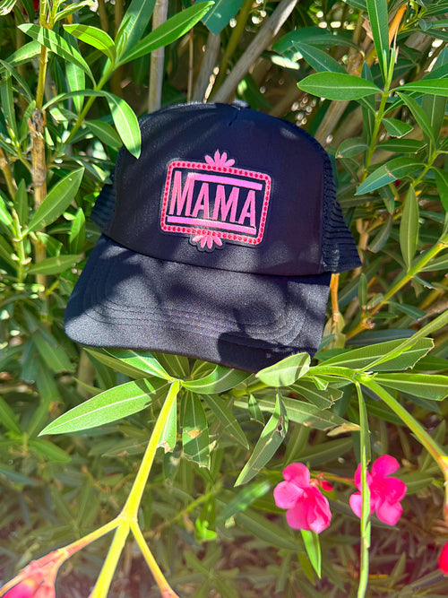 "MAMA" patch trucker hat